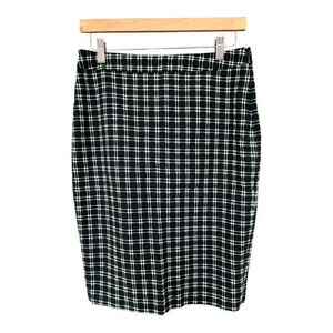 The LIMITED Women's Green & White Criss Cross Pattern Pencil Skirt Size 8